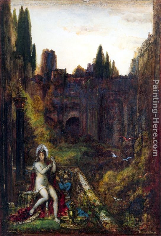 Bathsheba painting - Gustave Moreau Bathsheba art painting